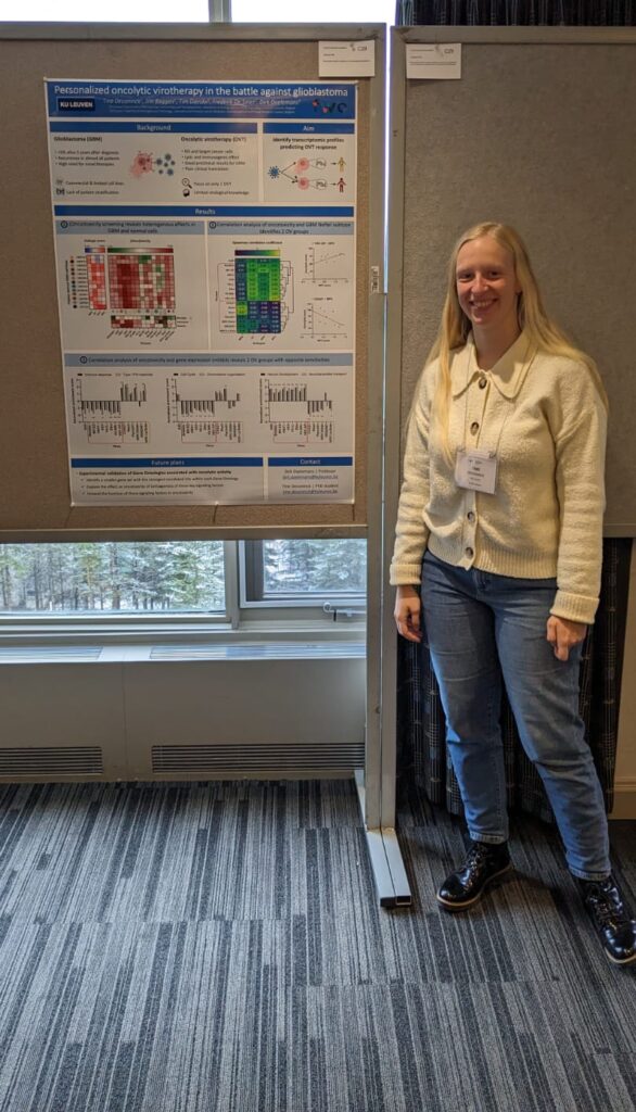 Tine presenting her oncolytic virotherapy research at International Oncolytic Virotherapy Conference in Banff. 2 Afbeelding van WhatsApp op 2024 12 20 om 12.00.50 a8a1148d e1734955051329